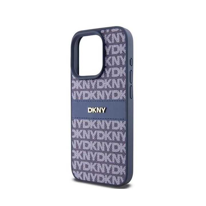 DKNY odinis vienspalvis Mono Stripe & Metal Logo“ dėklas iPhone 15 Pro“ – mėlynas