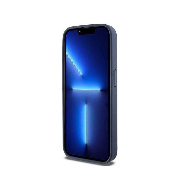 DKNY odinis vienspalvis Mono Stripe & Metal Logo“ dėklas iPhone 15 Pro“ – mėlynas