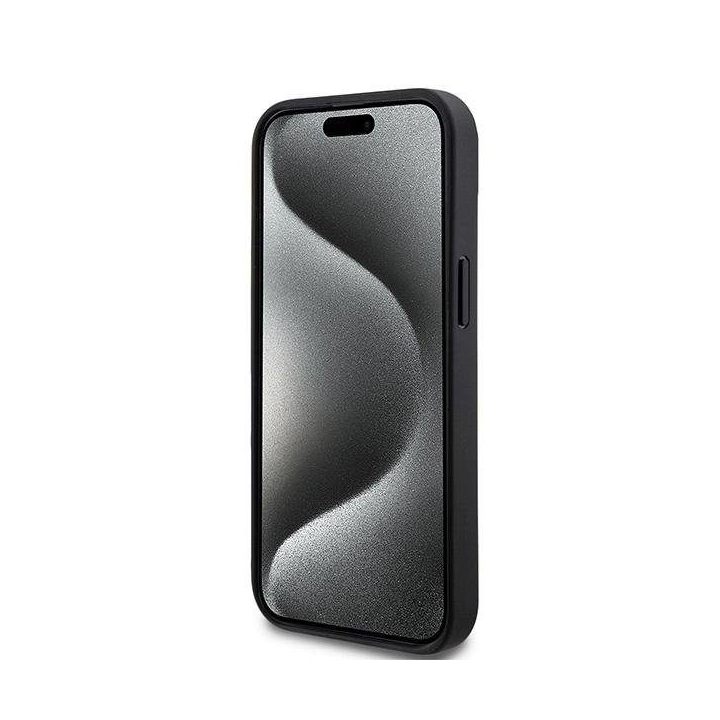 DKNY odinis languotas ir raštuotų juostelių dėklas iPhone 15/14/13“ – juodas