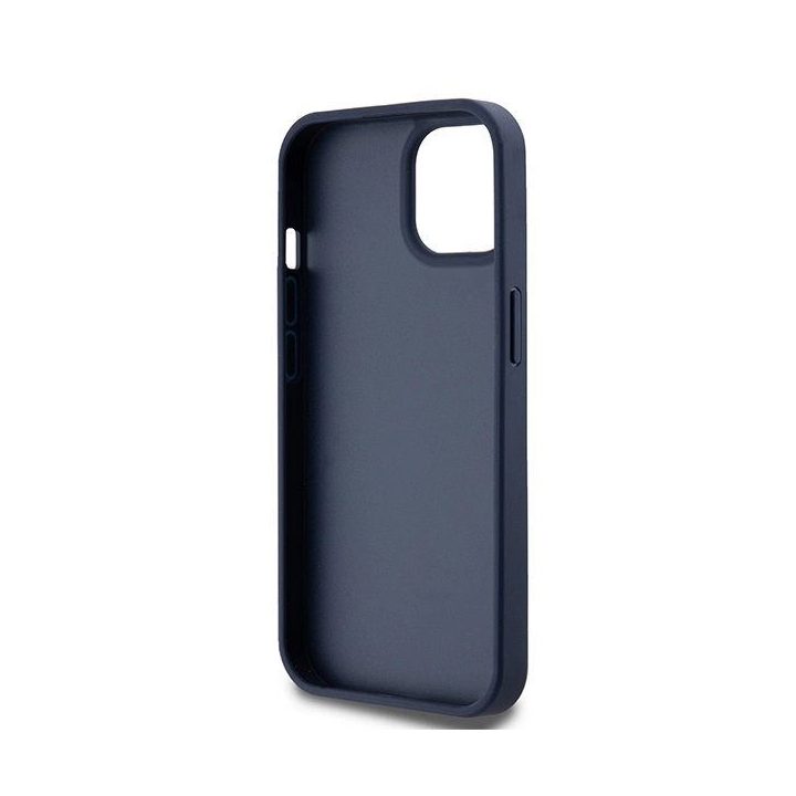 DKNY Odinis Mono Stripe ir Metalinis Logotipo apvalkalas iPhone 15 / 14 / 13 – mėlynas.