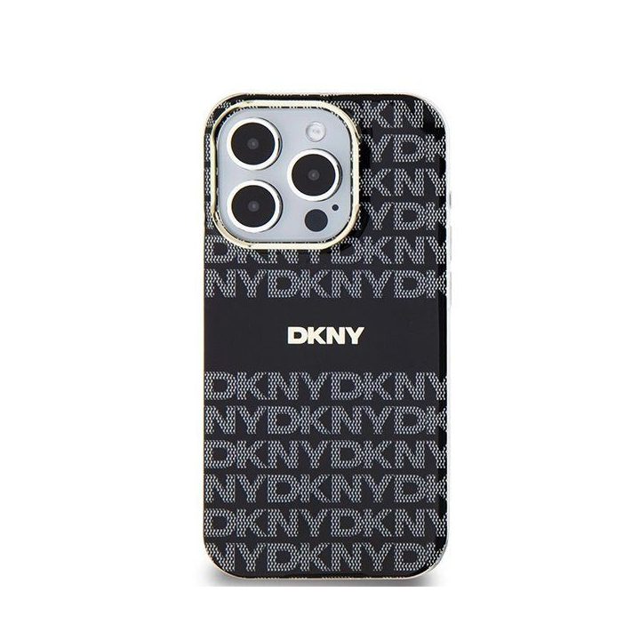 DKNY IML Mono & Stripe MagSafe dėklas iPhone 13 Pro Max – juodas