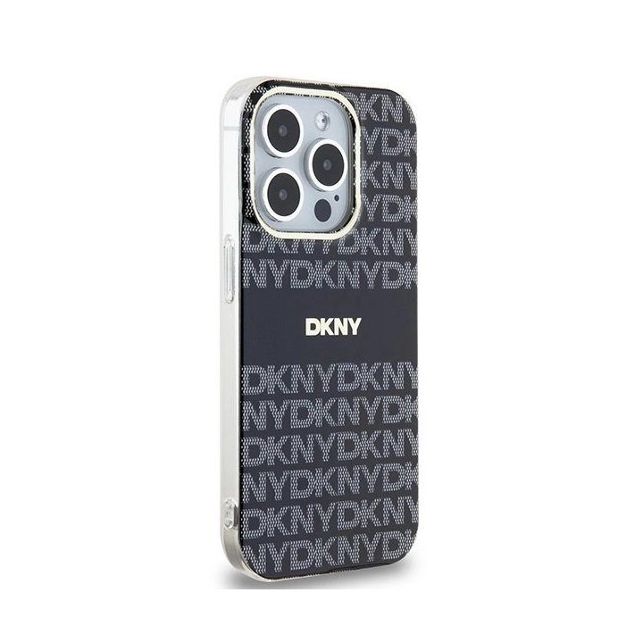 DKNY IML Mono & Stripe MagSafe dėklas iPhone 13 Pro Max – juodas