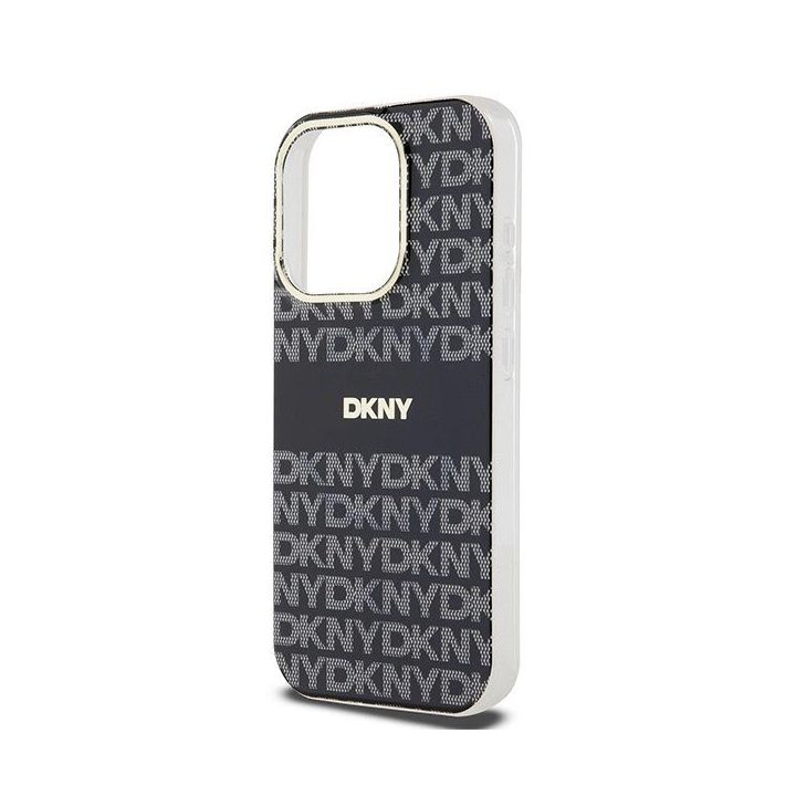DKNY IML Mono & Stripe MagSafe dėklas iPhone 13 Pro Max – juodas