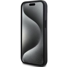 DKNY odinis Mono Stripe“ ir metalinis Logo“ dėklas iPhone 15/14/13“ – juodas