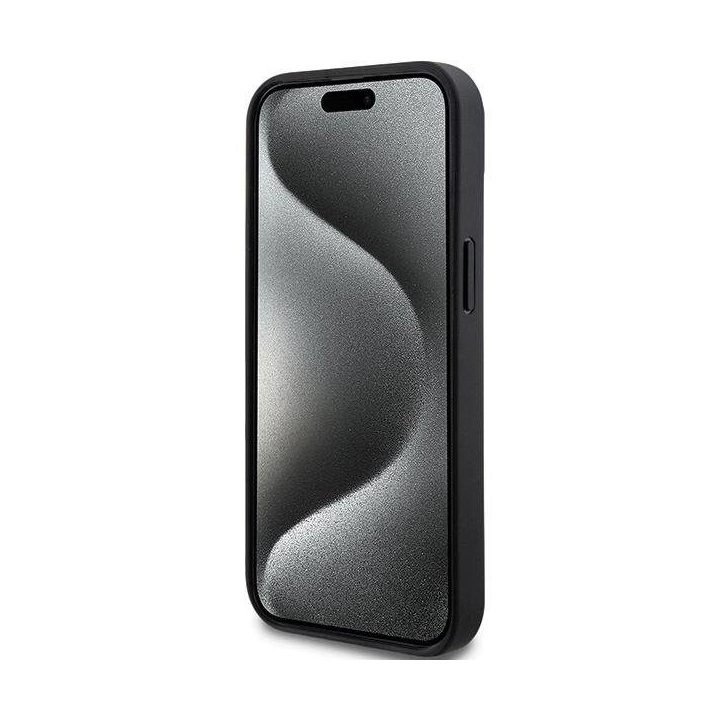 DKNY odinis Mono Stripe“ ir metalinis Logo“ dėklas iPhone 15/14/13“ – juodas