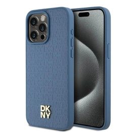 DKNY odos monograma raštuotas metalinis su logotipu MagSafe dėklas iPhone 15 Pro Max“ – mėlynas