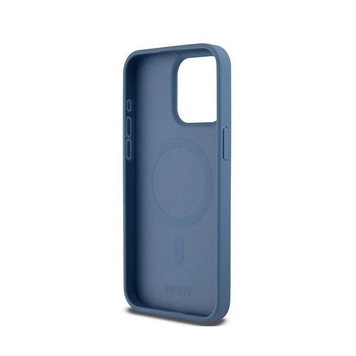 DKNY odos monograma raštuotas metalinis su logotipu MagSafe dėklas iPhone 15 Pro Max“ – mėlynas