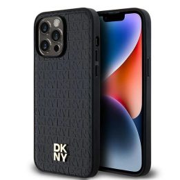 DKNY odinis raštais puoštas dėklas su metalizuotu logotipu MagSafe“, skirtas iPhone 13 Pro Max“ – juodas