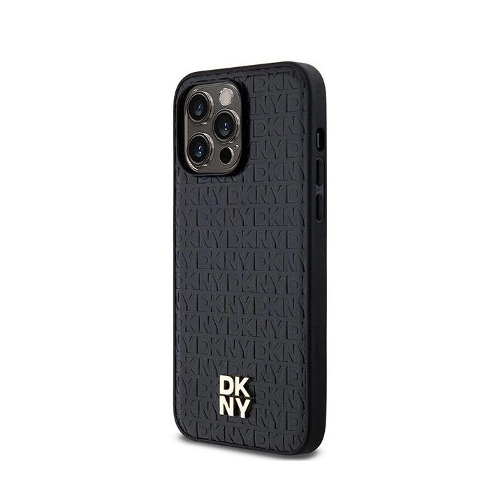 DKNY odinis raštais puoštas dėklas su metalizuotu logotipu MagSafe“, skirtas iPhone 13 Pro Max“ – juodas