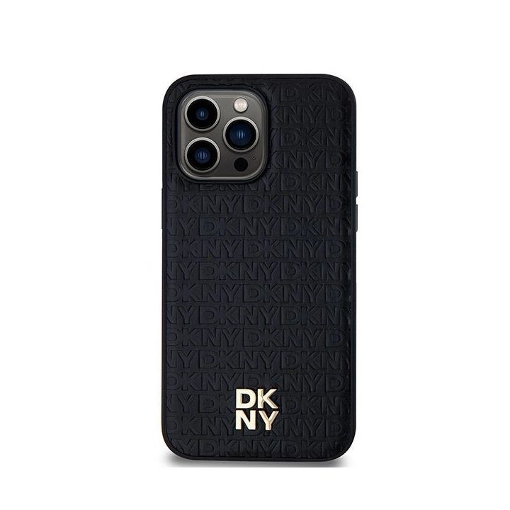 DKNY odinis raštais puoštas dėklas su metalizuotu logotipu MagSafe“, skirtas iPhone 13 Pro Max“ – juodas