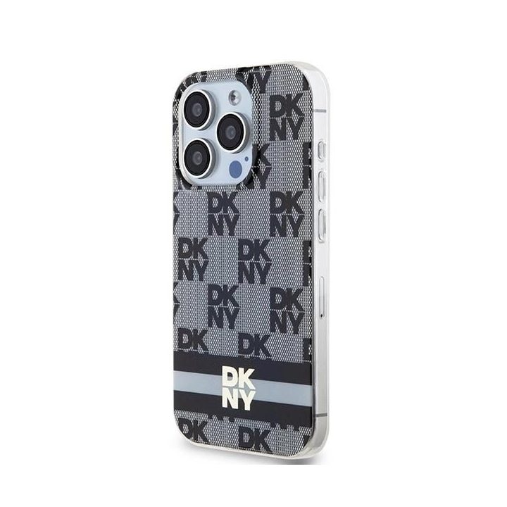 DKNY IML languotas vieno rašto ir spausdintų juostų MagSafe“ dėklas skirtas iPhone 15 Pro“ - juodas