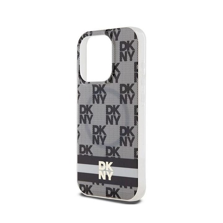 DKNY IML languotas vieno rašto ir spausdintų juostų MagSafe“ dėklas skirtas iPhone 15 Pro“ - juodas