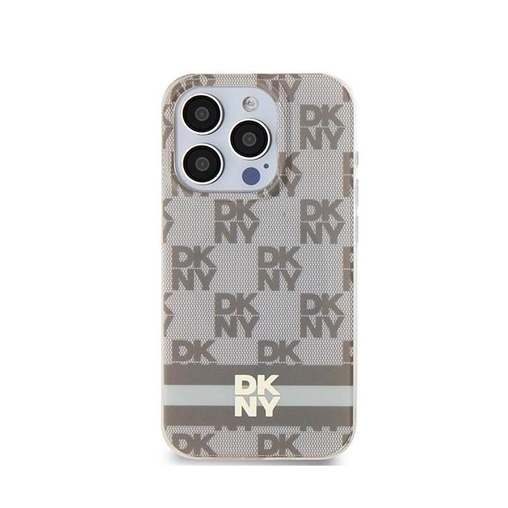 DKNY IML languotas mono raštas ir spausdintų juostų MagSafe“ dėklas iPhone 14 Pro“ – smėlinis