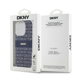 DKNY IML Mono & Stripe MagSafe dėklas iPhone 15 Pro - mėlynas