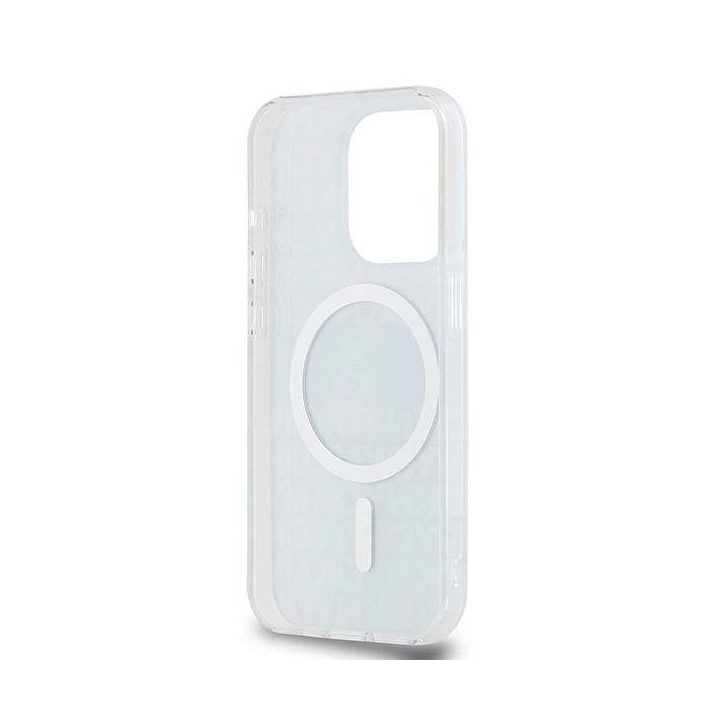 DKNY IML Mono & Stripe MagSafe dėklas iPhone 15 Pro - mėlynas