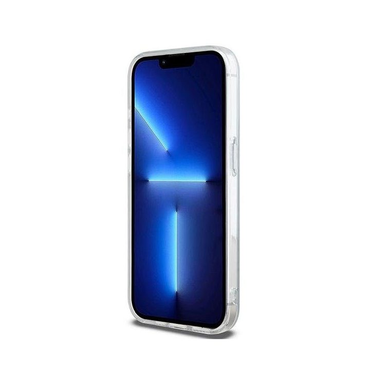 DKNY IML Mono & Stripe MagSafe dėklas iPhone 15 Pro - mėlynas