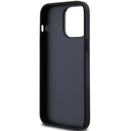 DKNY Leather Mono Stripe & Metal Logo dėklas iPhone 14 Pro - juodas