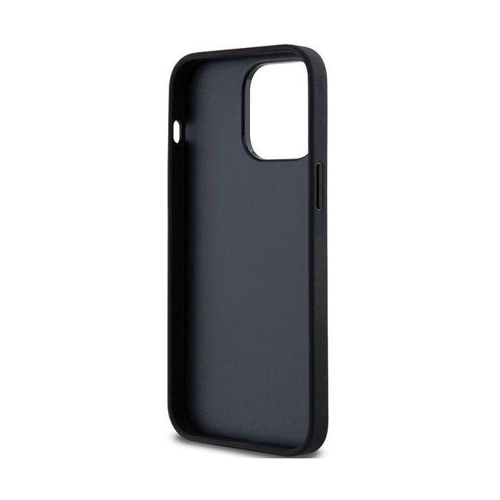 DKNY odinis mono dryžuotas dėklas ir metalinis logotipui skirtas iPhone 14 Pro Max“ – juodas