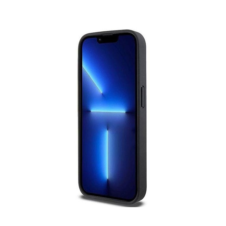 DKNY odinis šachmatų mono raštas ir spausdintų juostų dėklas iPhone 15 Pro – juodas