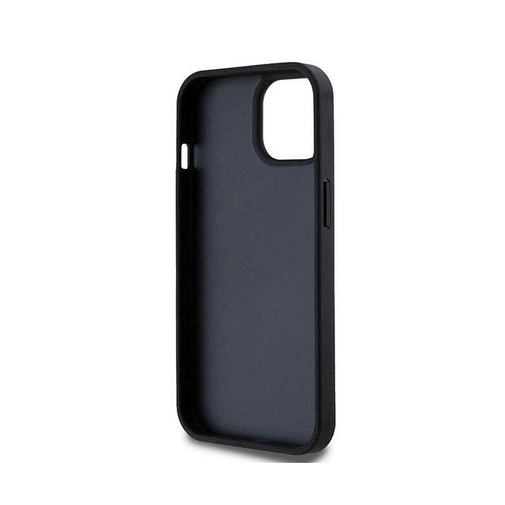 DKNY odinis languotas, monofoninės struktūros ir su spausdintomis juostelėmis dėklas iPhone 15 Plus / 14 Plus“ – juodas