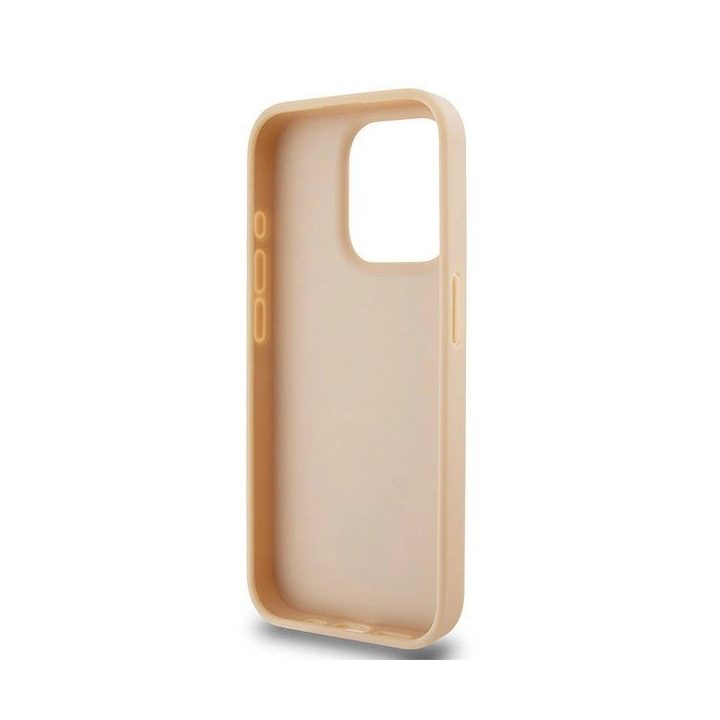 DKNY odinis languotas Mono raštas ir spausdintų dryžių dėklas iPhone 15 Pro telefonui - rausvas
