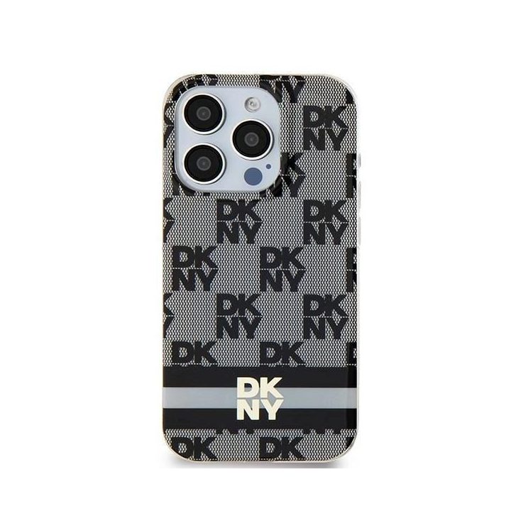 DKNY IML languotas mono raštas ir spausdintos juostos MagSafe dėklas iPhone 15/14/13“ juodas
