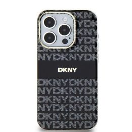 DKNY IML Mono & Stripe MagSafe dėklas iPhone 15/14/13 - juodas