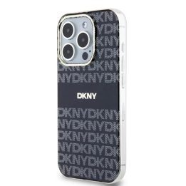 DKNY IML Mono & Stripe MagSafe dėklas iPhone 14 Pro Max - juodas