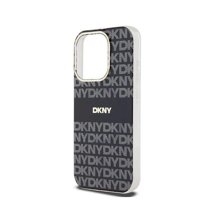 DKNY IML Mono & Stripe MagSafe dėklas iPhone 14 Pro Max - juodas