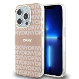 DKNY IML Mono & Stripe MagSafe dėklas iPhone 14 Pro Max – rožinis