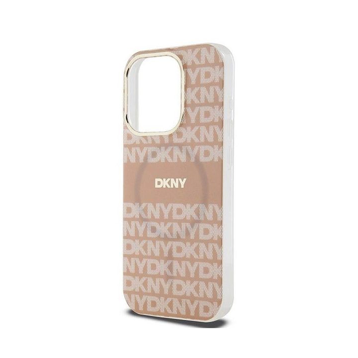 DKNY IML Mono & Stripe MagSafe dėklas iPhone 14 Pro Max – rožinis