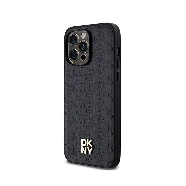 DKNY odos monograma Metalinis logo MagSafe“ dėklas iPhone 14 Pro Max“ – juodas