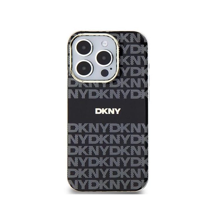 DKNY IML Mono & Stripe MagSafe dėklas iPhone 15 Pro“ – juodas