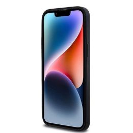 DKNY odinis raštuotas MagSafe“ dėklas su metaline logotipine ženklu iPhone 13 Pro / 13“ – juoda