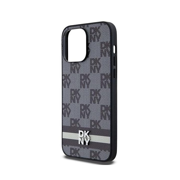 DKNY odinis juodai baltais langeliais dryžuotas dėklas iPhone 14 Pro Max“