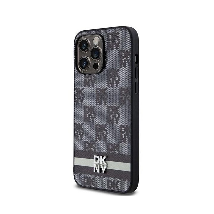 DKNY odinis juodai baltais langeliais dryžuotas dėklas iPhone 14 Pro Max“