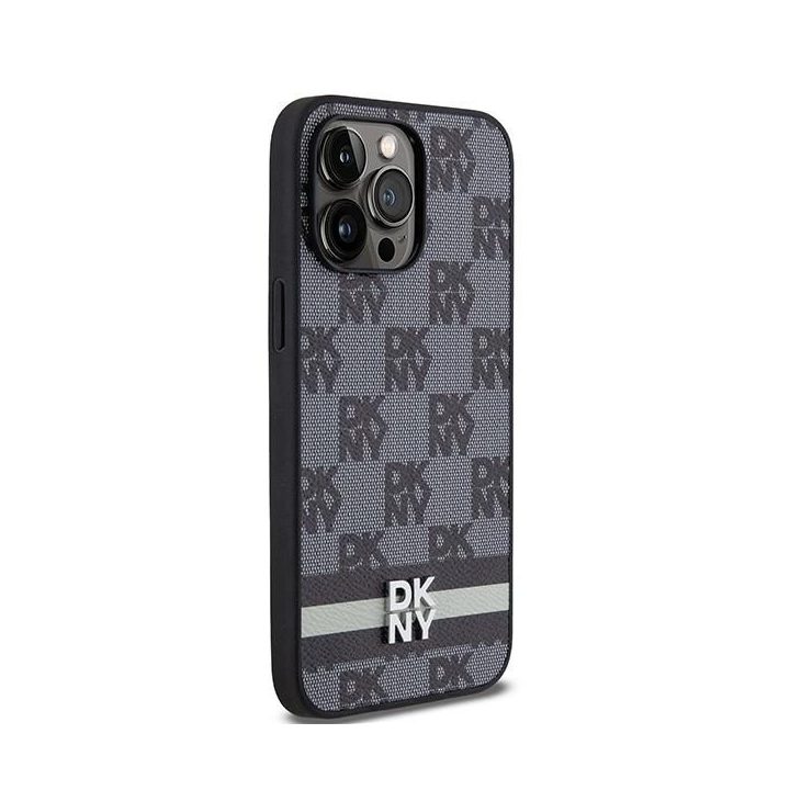 DKNY odinis juodai baltais langeliais dryžuotas dėklas iPhone 14 Pro Max“