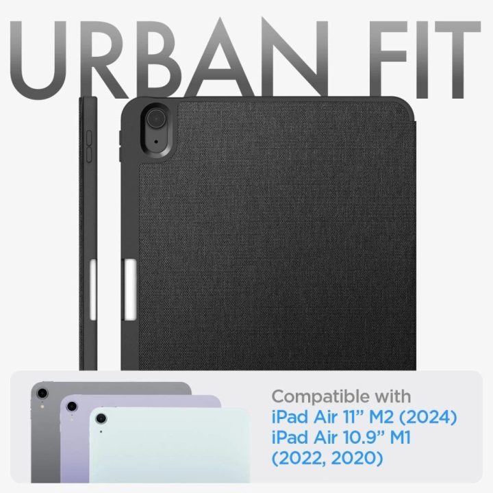 dėklas iPad Air“ 10,9“ 4.5 2020–2022 m. / 11,6“ 2024 m. – juoda spalva