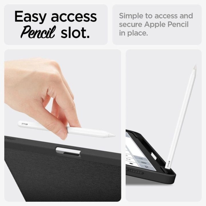 dėklas iPad Air“ 10,9“ 4.5 2020–2022 m. / 11,6“ 2024 m. – juoda spalva
