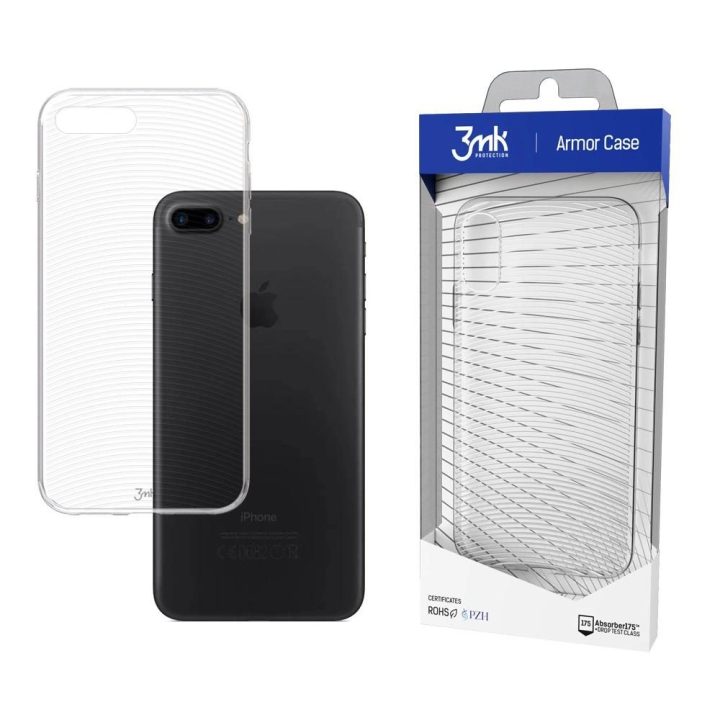 dėklas iPhone 7 Plus“ / 8 Plus“ telefonams – skaidrus
