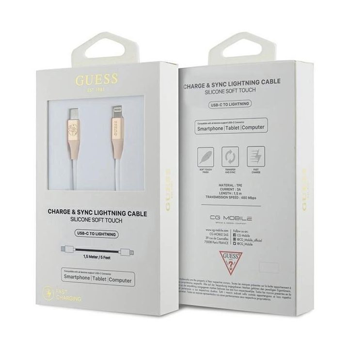 USB-C / Lightning laidas 1,5m greito krovimo - aukso spalvos