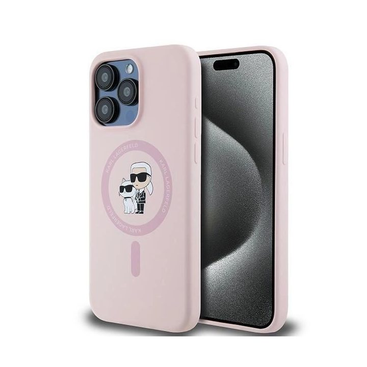 iPhone 15 Pro Max“ dėklas – rausvos spalvos