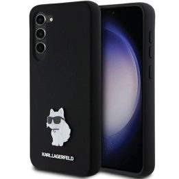 Karl Lagerfeld Silicone Choupette Metal Pin apvalkalas Samsung Galaxy S24+“ – juodas