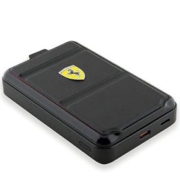 Powerbank“ Ferrari Logo su metalu MagSafe“ indukcija, 15W 10000 mAh su stovo funkcija - juodas