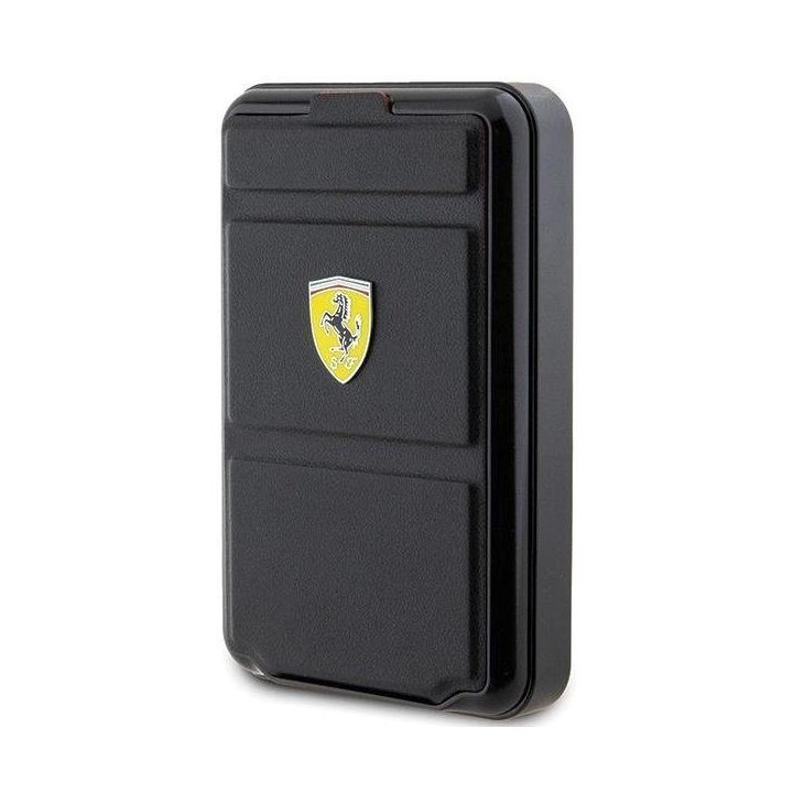 Powerbank“ Ferrari Logo su metalu MagSafe“ indukcija, 15W 10000 mAh su stovo funkcija - juodas