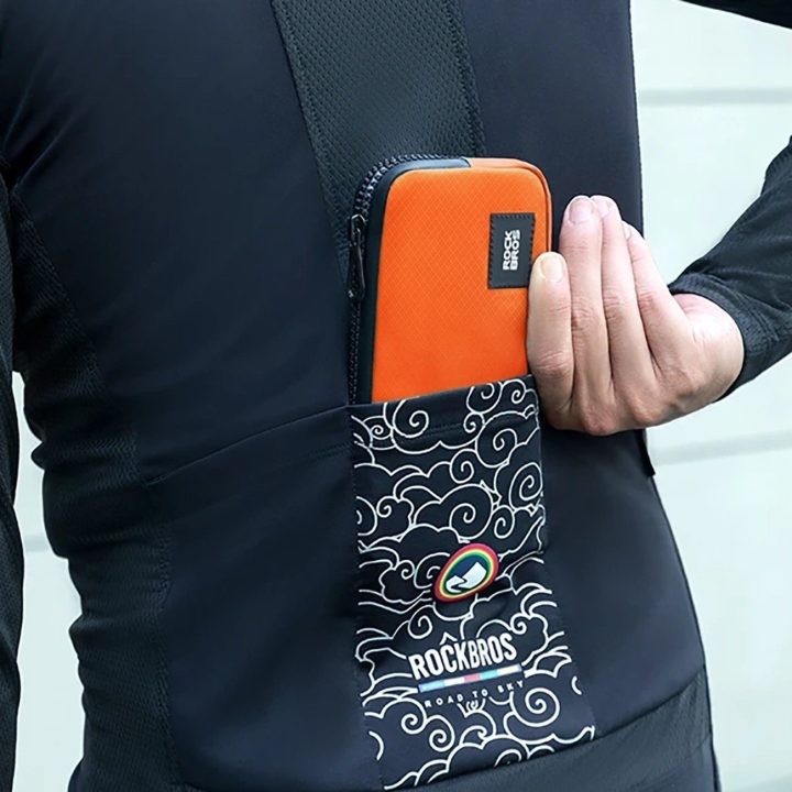 dviračio krepšys telefonui, raktams, piniginei, 0,15 l – oranžinis