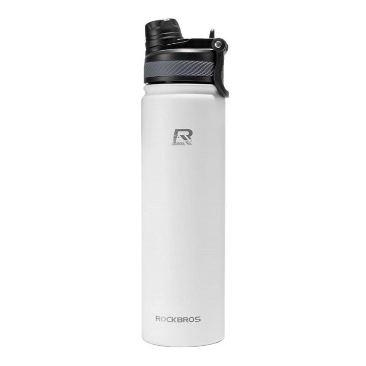 dviračio termo butelis gėrimams 620 ml - baltas