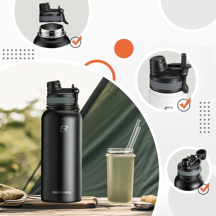 dviračio termo buteliukas gėrimams 620 ml – juodas