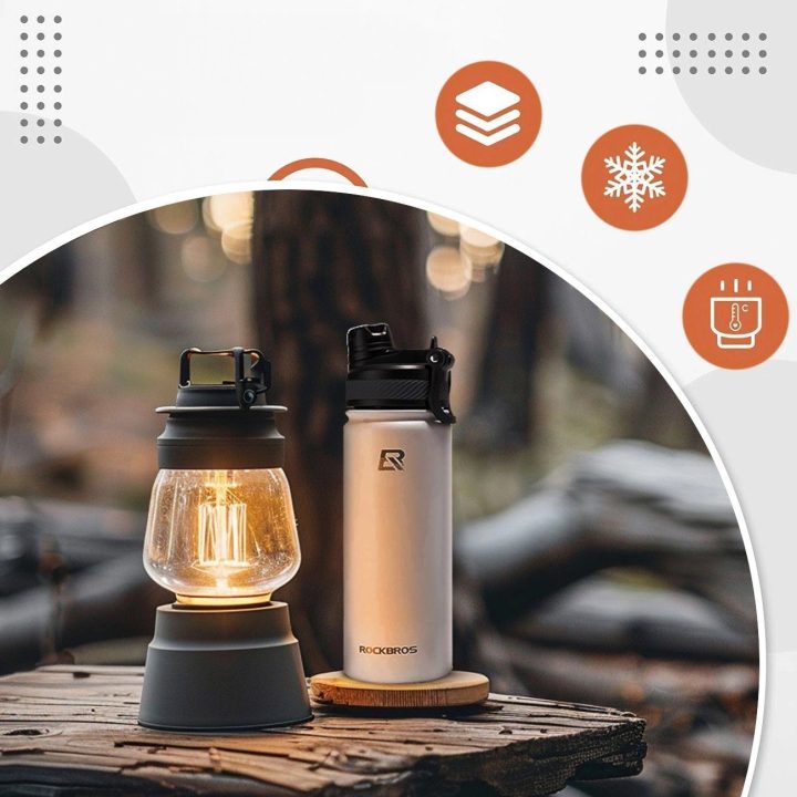 dviračio termosas gėrimams 530 ml - baltas