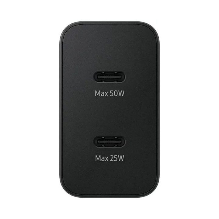 Samsung Power Adapter Duo EP“ tinklo įkroviklis 2x USB-C, 50 W – juodas
